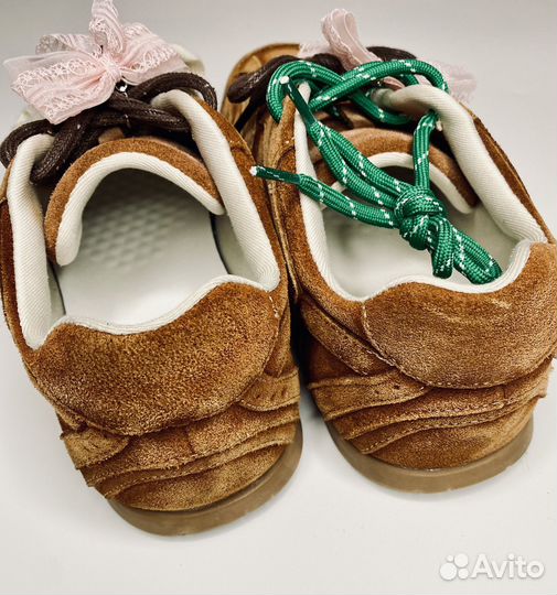 Кроссовки замшевые в стиле miu miu