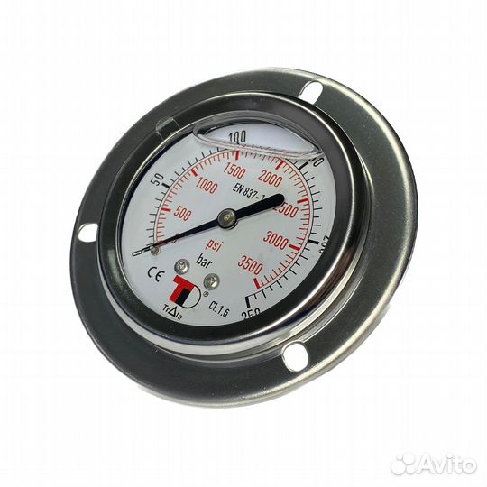 Манометр гидравлический фланцевый 1/4 (от 25 бар д