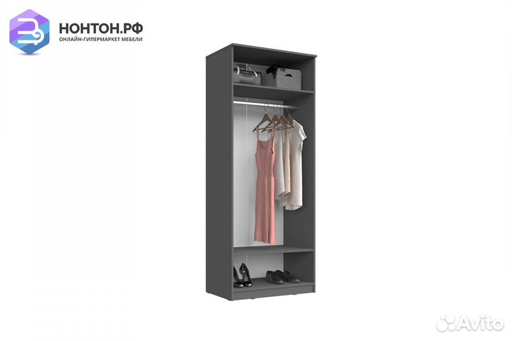 Шкаф двухстворчатый Челси графит