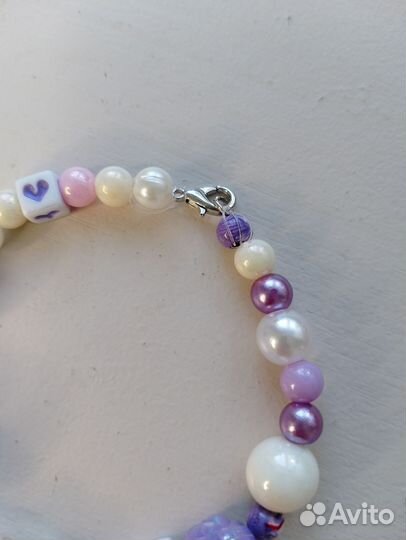 Браслет фиолетовый, бижутерия