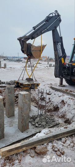 Механизированная обрубка свай гидрозуб