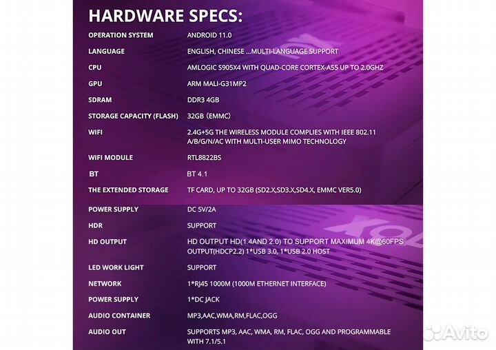 Smart tv приставка Tox3