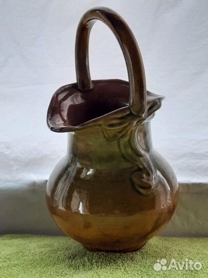 Сосуд керамический,перламутровый,старый. Редкость