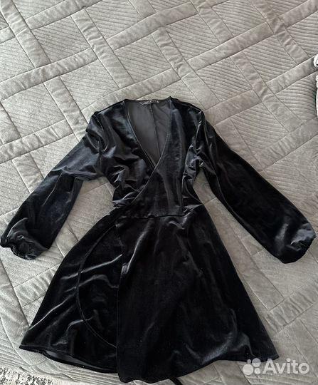 Бархатное платье zara