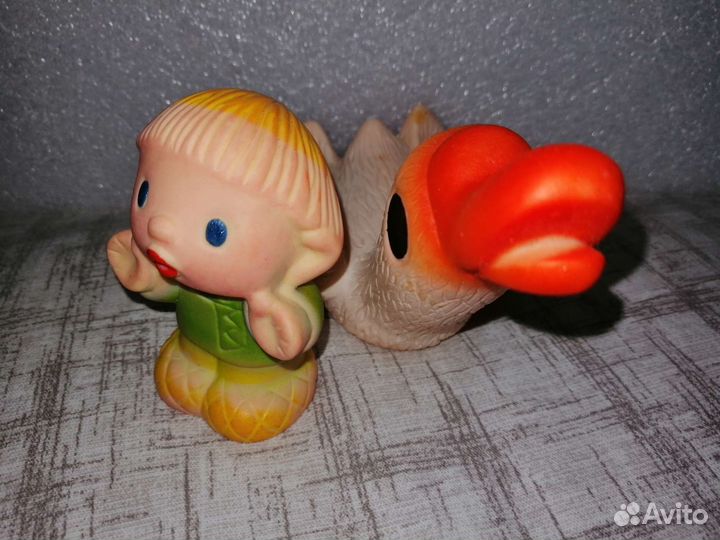 Резиновые игрушки СССР Иванушка и гусь