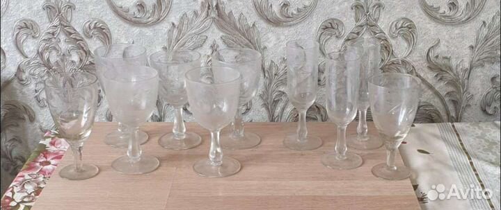 Рюмки Бокалы Фужеры СССР хрусталь стекло