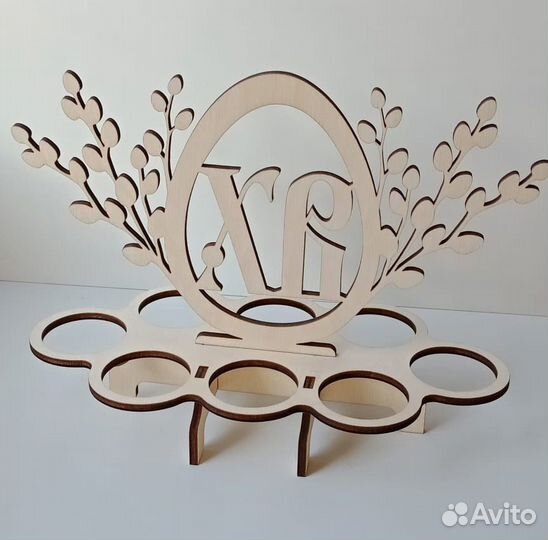 Подставка под яйца пасхальная с вербой