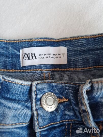 Джинсовые шорты zara 34