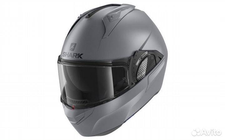 Shark мотошлем EVO-GT blank, цвет серый матовый