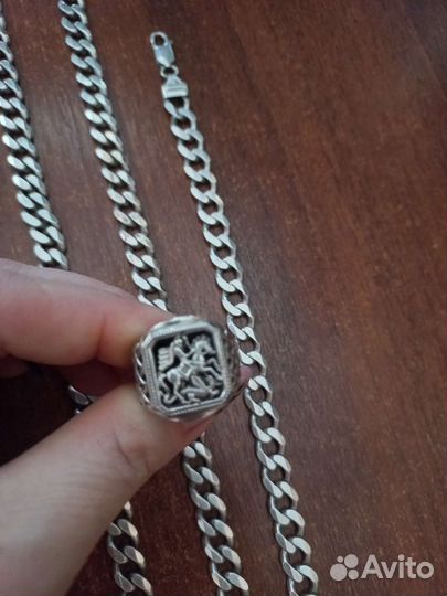 Мужская серебряная цепь бу