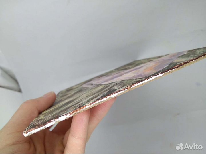 Картина маслом девушка в поле, этюд маслом