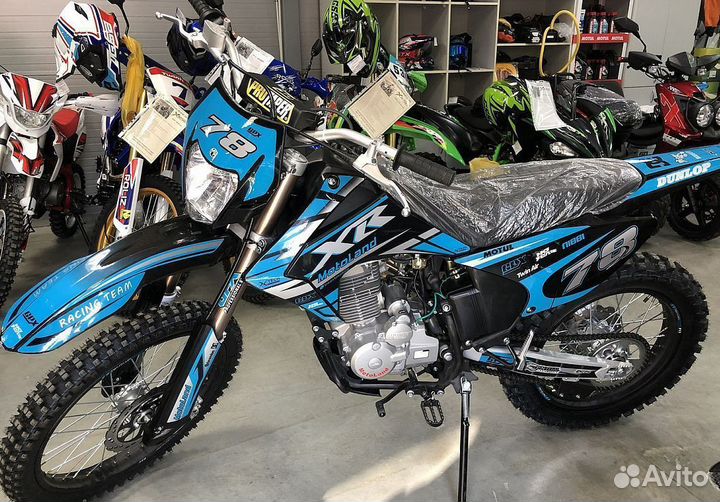 Мотоцикл motoland кросс XR250 lite синий