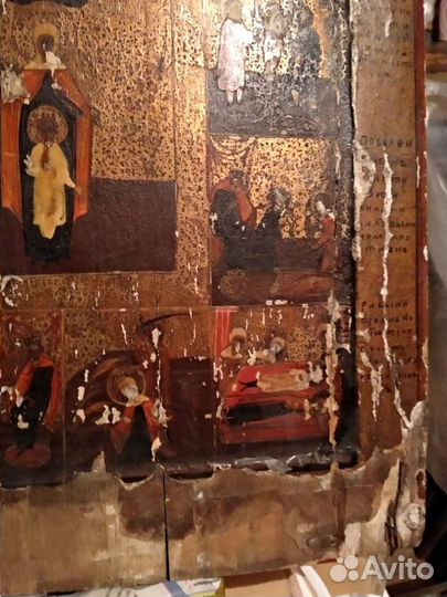 Икона святые Кирик и Улита житийная