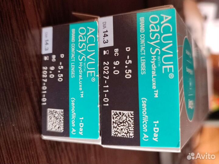 Линзы контактные acuvue oasys 1 day (5,5)