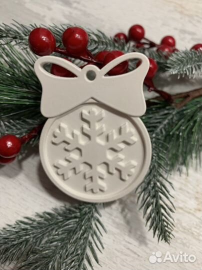 Елочные игрушки из гипса для творчества