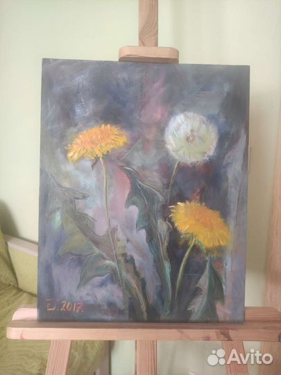 Картина маслом на холсте цветы