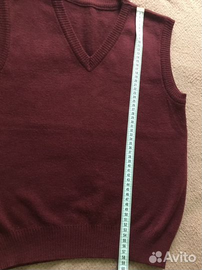 Жилет школьный бордовый на мальчика