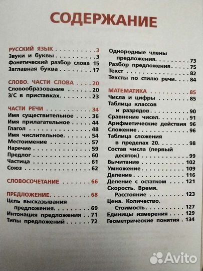 Все правила по русскому языку и математике