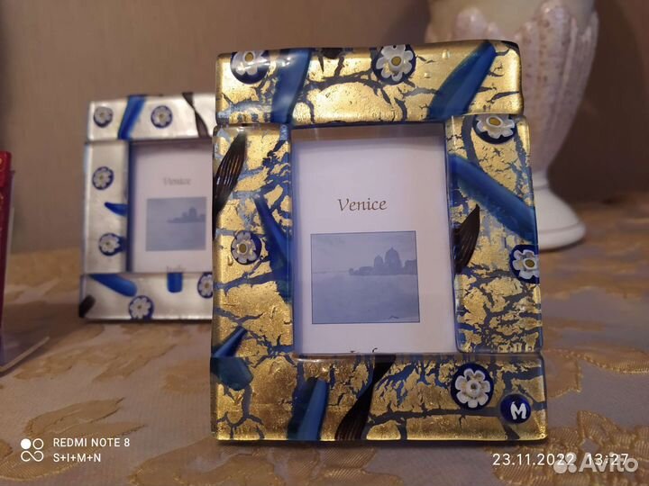 Фоторамка, стекло Мурано