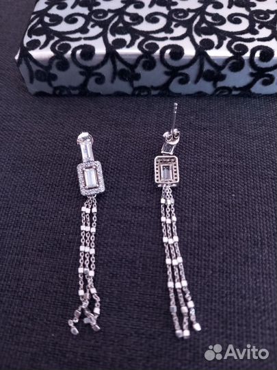 Комплект колье и серьги серебро