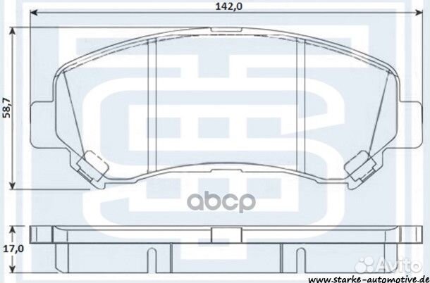 Колодки тормозные 179840 starke