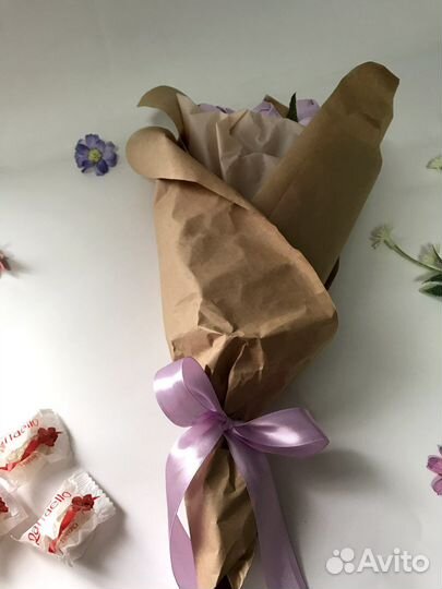 Сладкий букет / цветы / подарок / тюльпаны