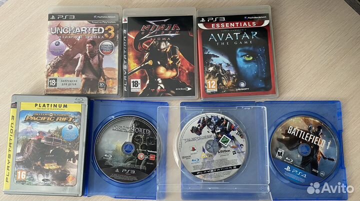 Игры на sony playstation 3,4 диски
