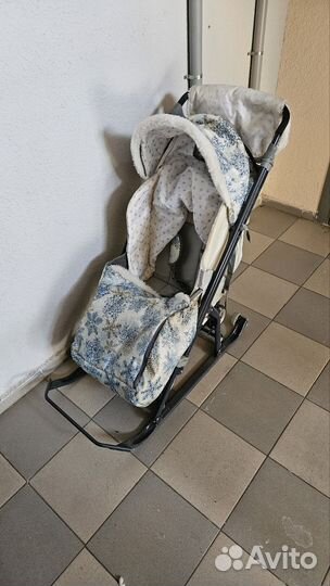 Детские санки коляска