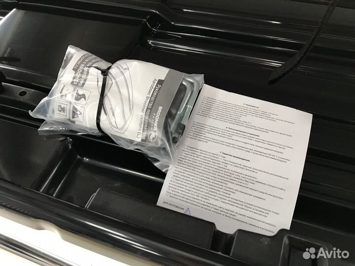 Автобокс на крышу Nobu (черный). С установкой