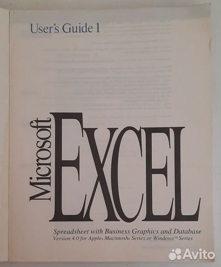 User’s Guide Microsoft Excel