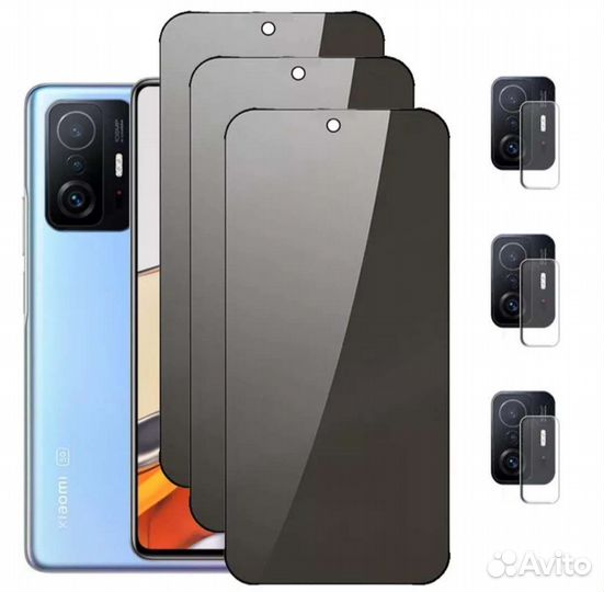 Антишпионское защитное стекло для Xiaomi 11 T Pro