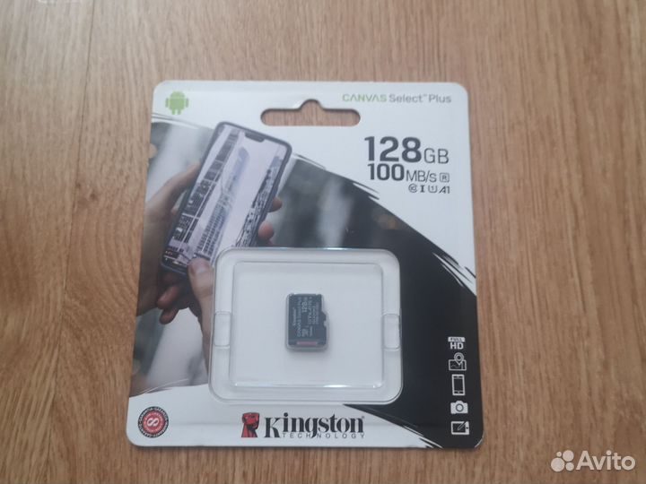 Карта памяти micro sd kingston 128 новая
