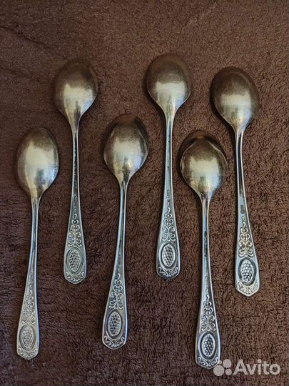 Чайные ложки с серебряным напылением СССР