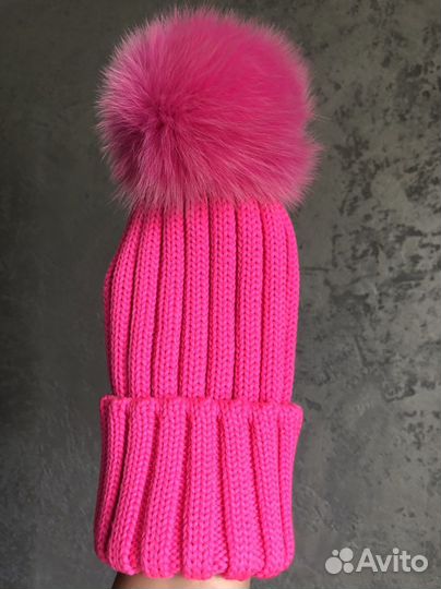 Шапка Catya неоново-розовая и снуд