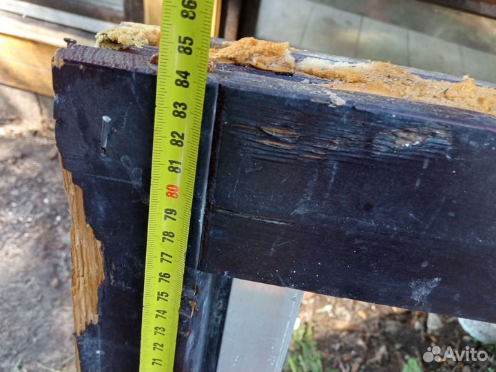 Дверь деревянная с коробкой тройное остекление