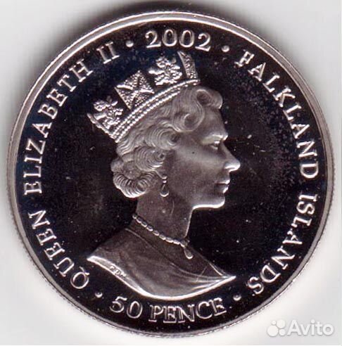 Фолклендские острова 50 пенсов 2002 UNC