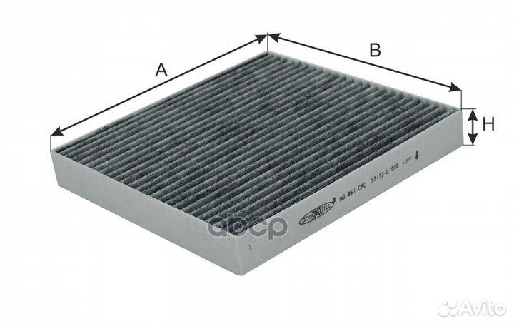 Фильтр салона угольный;hyundai