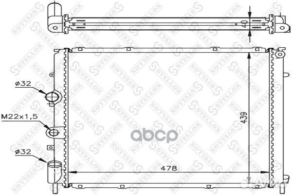 10-25264-SX радиатор системы охлаждения без AC
