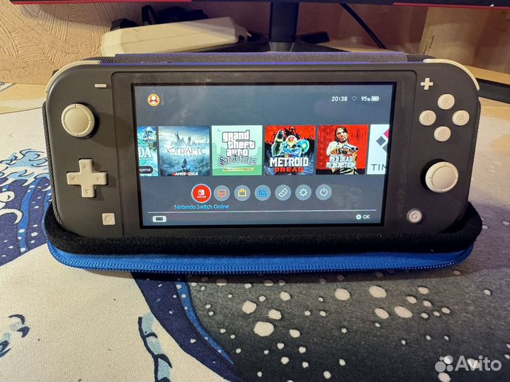 Nintendo switch lite прошитая чип 160GB + чехлы