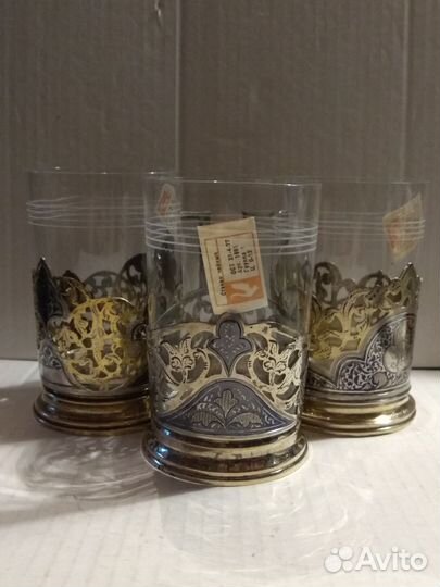 Подстаканники серебряные. СССР