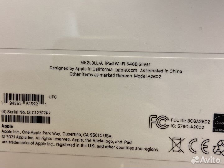 iPad 9 10,2 2021 64 gb wi-fi space gray новый