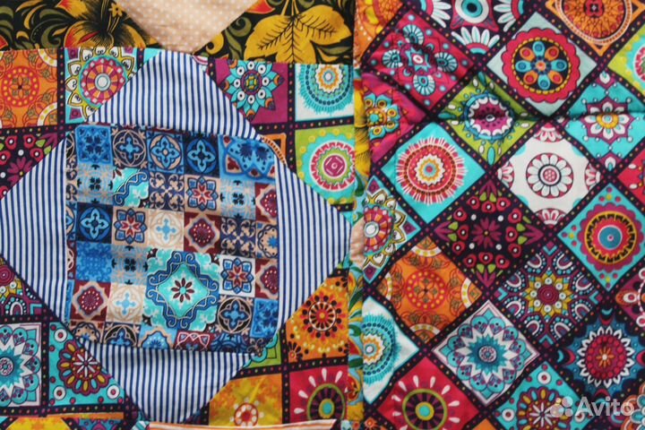 Лоскутное одеяло ручной работы. Пэчворк