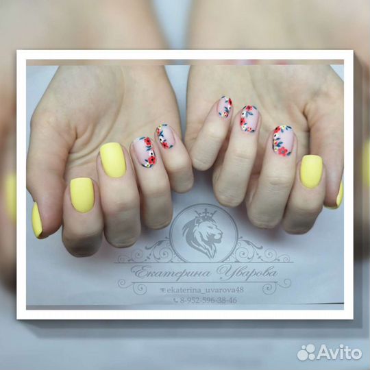 Маникюр/педикюр/наращивание ногтей /брови(краска)