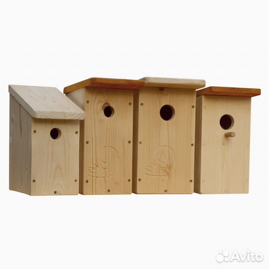 Кормушки для птиц и белок, скворечники