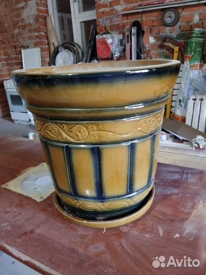 Горшок для цветов керамика большой