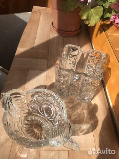 Ваза хрустальная