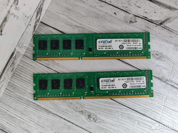 Crucial DDR3 8Gb (2x4Gb) Оперативная память