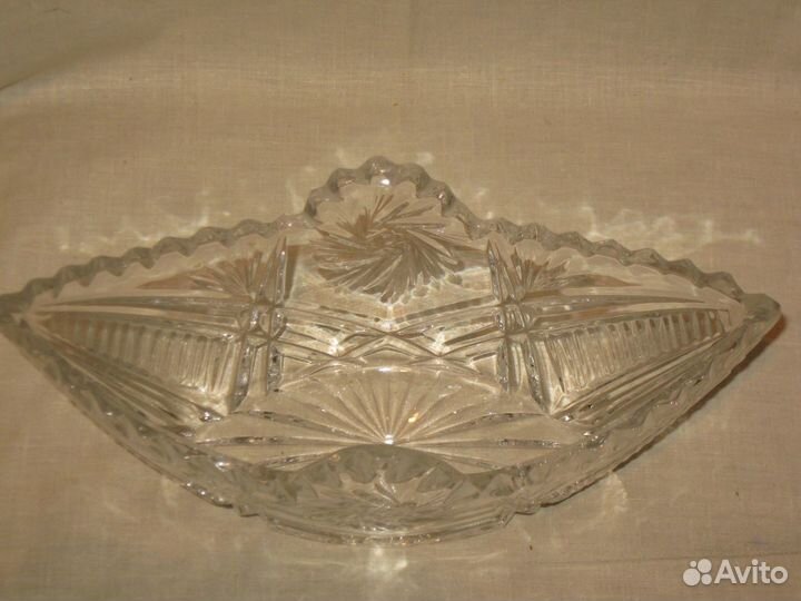 Салатник. Ваза. Лодочка. Хрусталь. СССР