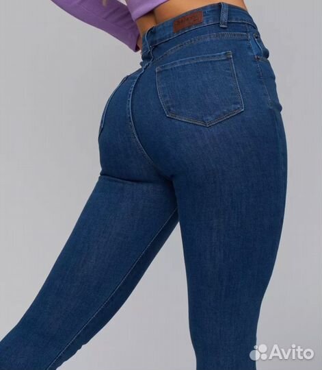 Джинсы скинни высокая посадка синие черные 26 27