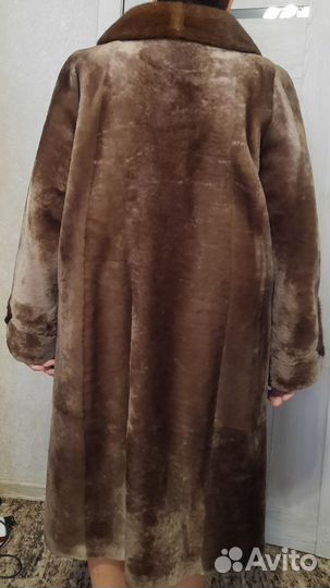 Шуба мутоновая с норкой